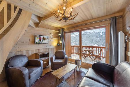 Rent in ski resort 5 room duplex apartment 8 people (22) - Résidence Chanrossa - Méribel - Living room