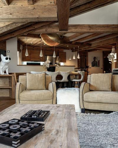 Skiverleih Résidence Covarel - Méribel - Wohnzimmer