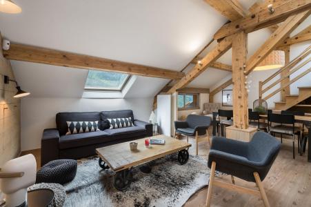 Rent in ski resort 4 room duplex apartment 8 people (5) - Résidence des Cimes - Méribel - Living room
