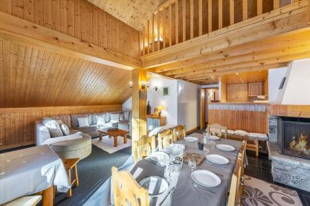 Ski verhuur Appartement duplex 4 kamers 8 personen (12) - Résidence Diablerets - Méribel - Woonkamer