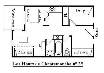 Location au ski Appartement 3 pièces 5 personnes (25) - Résidence Hauts de Chantemouche - Méribel