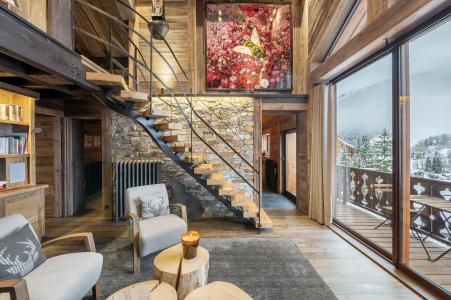 Ski verhuur Appartement duplex 6 kamers 9 personen - Résidence la Chaumière - Méribel - Woonkamer