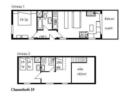 Location au ski Appartement duplex 3 pièces 6 personnes (19) - Résidence le Chasseforêt - Méribel
