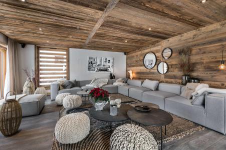 Rent in ski resort 7 room duplex apartment 14 people (1) - Résidence les Belles Alpes - Méribel - Living room