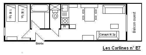 Soggiorno sugli sci Appartamento 2 stanze per 4 persone (E7) - Résidence les Carlines - Méribel