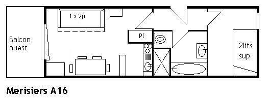 Skiverleih 2-Zimmer-Appartment für 4 Personen (A16) - Résidence les Merisiers - Méribel