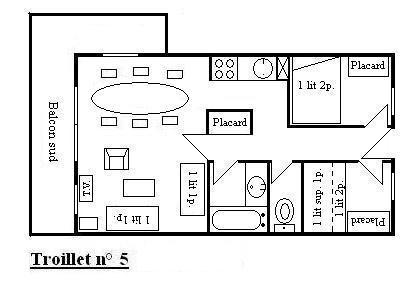 Location au ski Appartement 3 pièces 5 personnes (5) - Résidence Troillet - Méribel