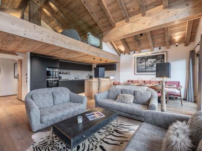 Rent in ski resort 5 room duplex apartment 10 people (404) - Résidence Village de l'Orée - Méribel - Living room