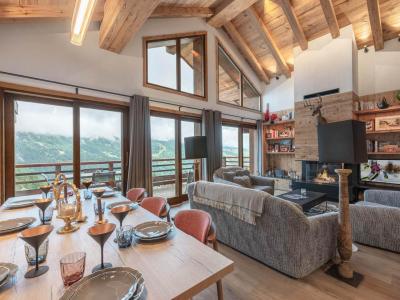 Rent in ski resort 5 room duplex apartment 10 people (404) - Résidence Village de l'Orée - Méribel - Living room