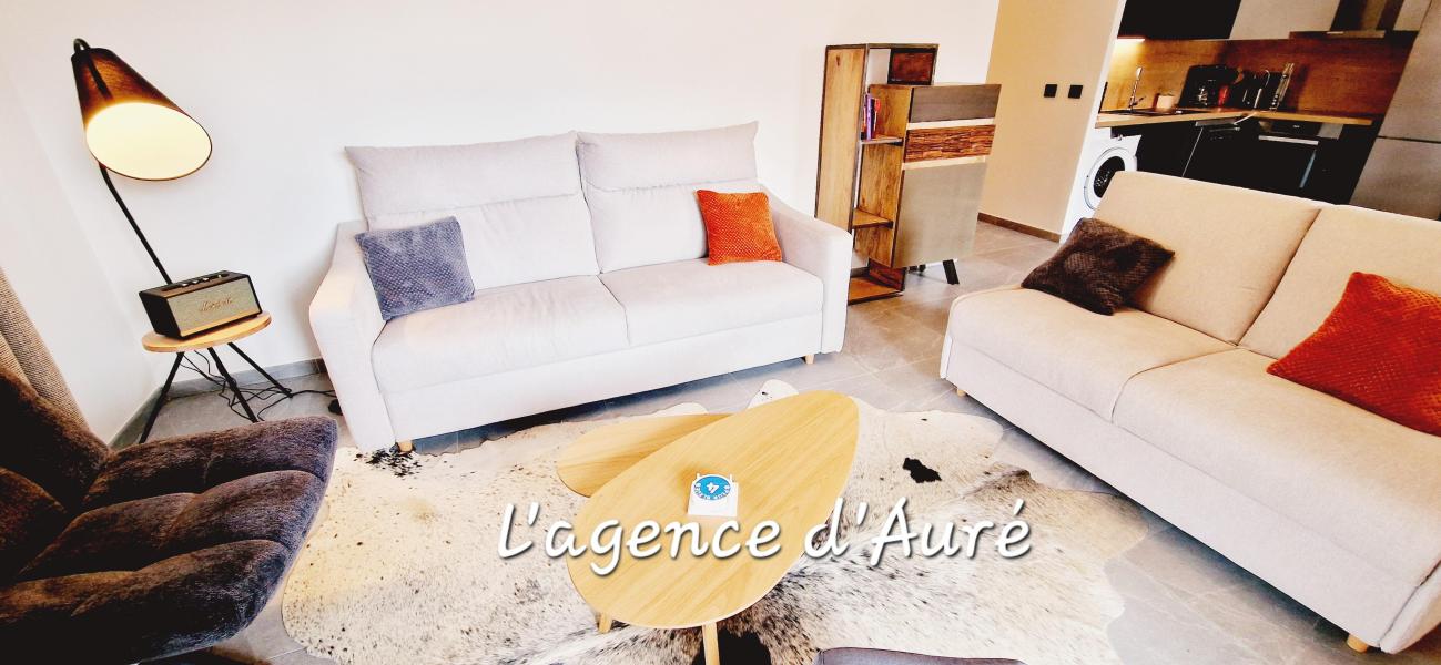 Rent in ski resort 4 room apartment 8 people (M04) - Résidence le M - Montalbert - Living room