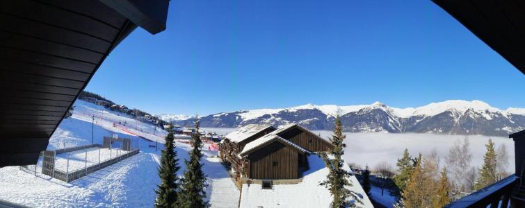 Skiverleih Wohnung 2 Mezzanine Zimmer 5 Leute (407) - Résidence Plaisances - Montalbert - Balkon