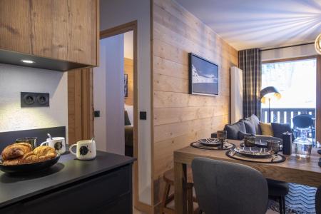 Ski verhuur Appartement 3 kamers 6 personen - Résidence Terresens Le Snoroc - Montalbert - Woonkamer