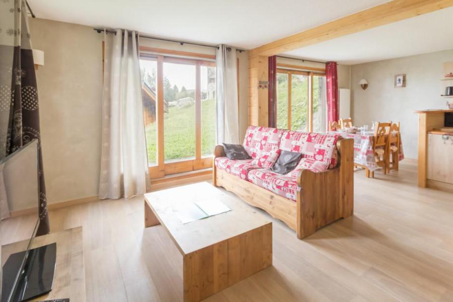 Ski verhuur Appartement 3 kamers 6 personen (DAM3) - La Résidence le Damier - Montchavin La Plagne - Woonkamer