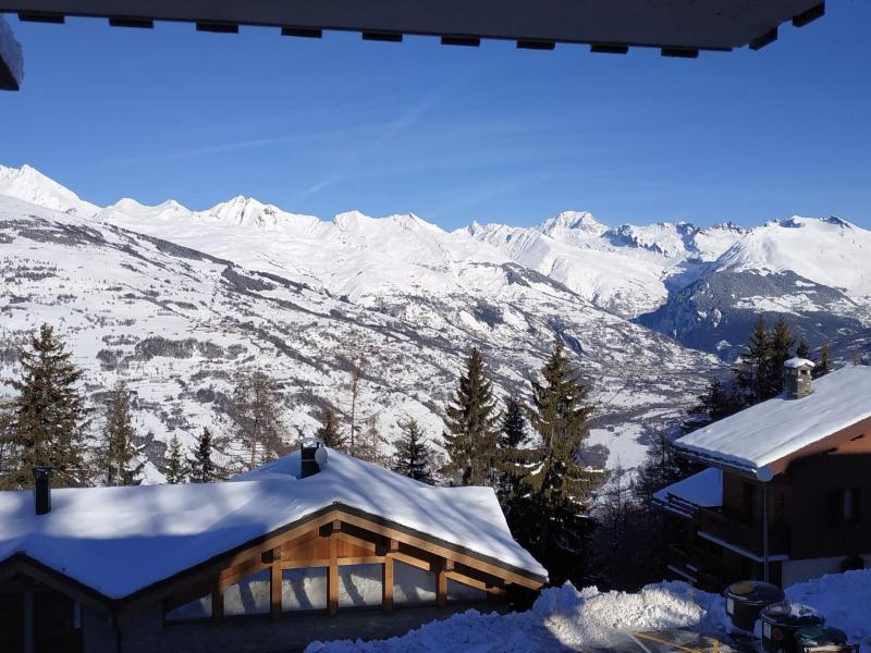 Ski verhuur Studio 4 personen (435) - La Résidence le Dé 4 - Montchavin La Plagne - Balkon