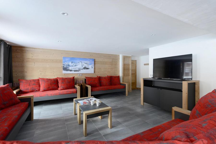 Ski verhuur Appartement 7 kamers 16 personen (408) - Résidence Backgammon - Montchavin La Plagne - Woonkamer