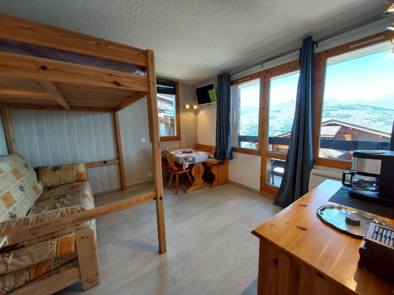 Ski verhuur Studio cabine 3 personen (009) - Résidence la Boussole - Montchavin La Plagne - Woonkamer