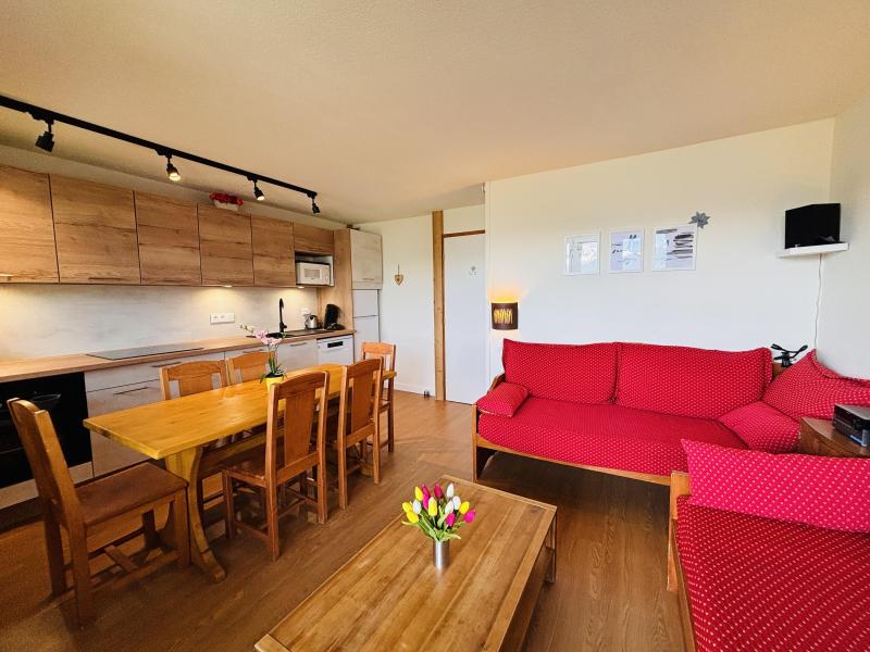 Ski verhuur Appartement 3 kamers 6 personen (006) - Résidence le Domino - Montchavin La Plagne - Woonkamer