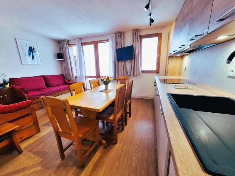 Ski verhuur Appartement 3 kamers 6 personen (006) - Résidence le Domino - Montchavin La Plagne - Woonkamer