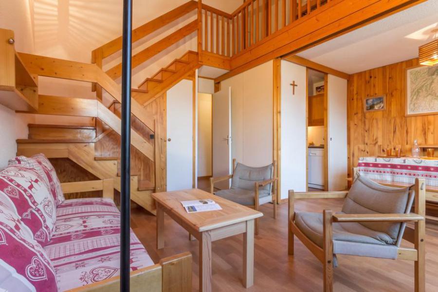 Ski verhuur Appartement 3 kamers mezzanine 8 personen (20) - Résidence Porte de Montchavin - Montchavin La Plagne - Woonkamer