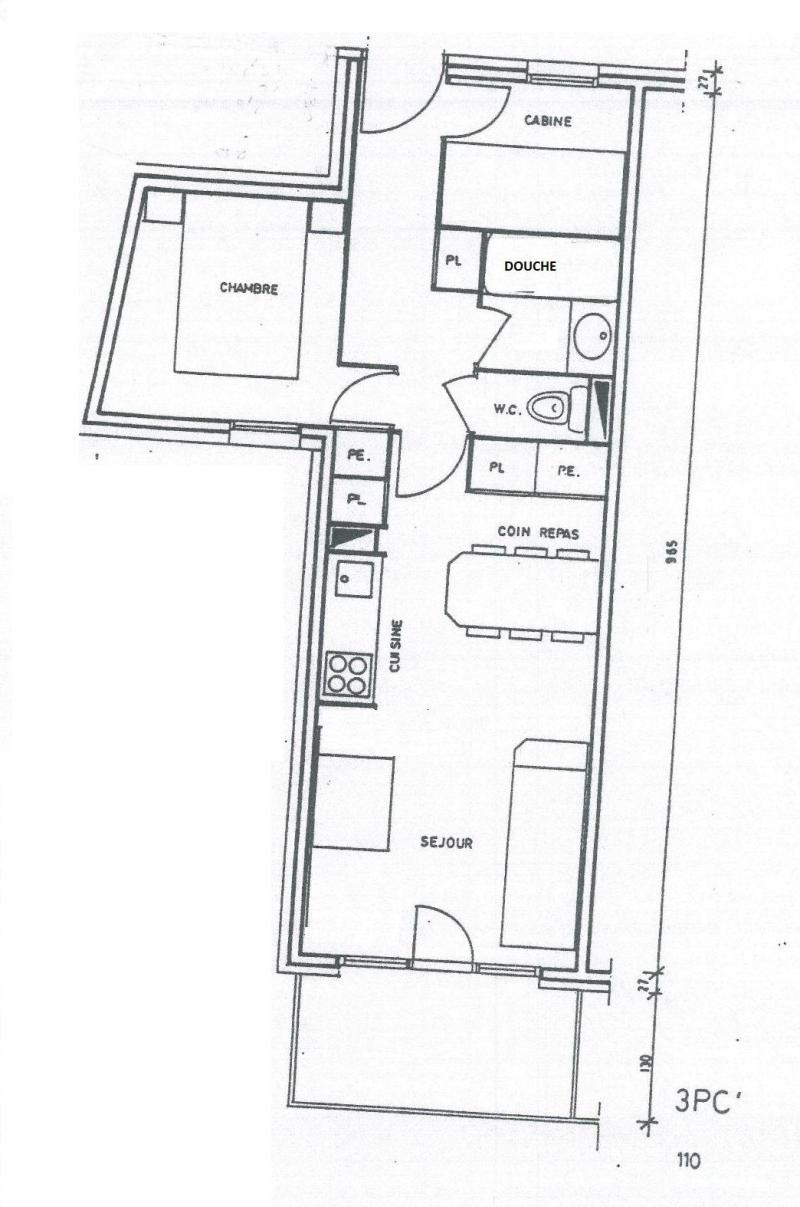 Skiverleih 3-Zimmer-Appartment für 6 Personen (110) - Résidence Sextant - Montchavin La Plagne