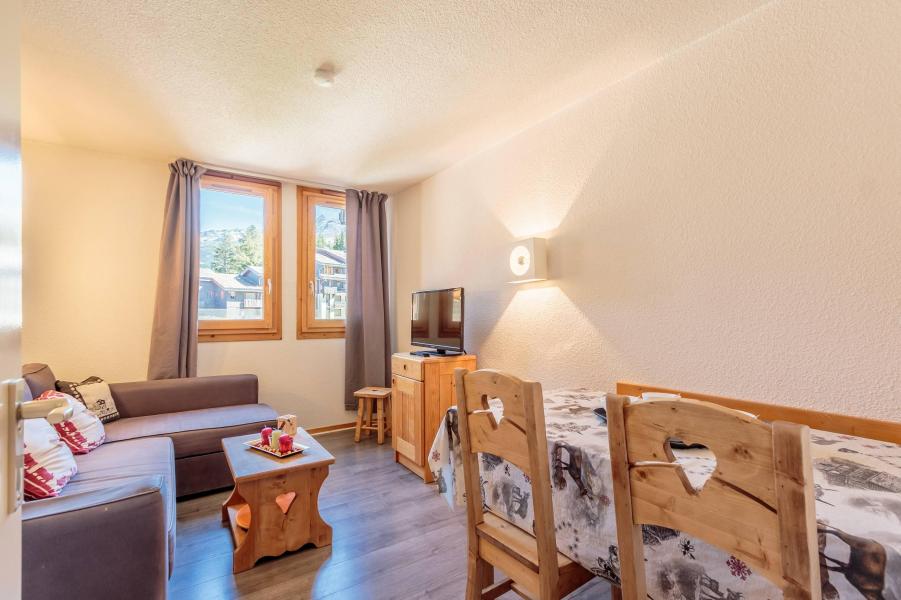 Rent in ski resort 2 room duplex apartment 5 people (025) - Résidence Trompe l'Oeil - Montchavin La Plagne - Living room