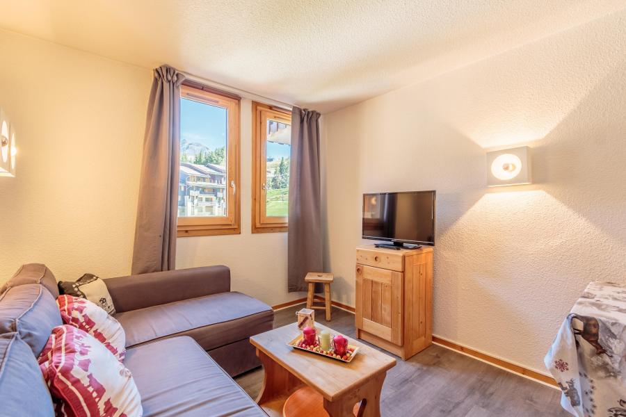 Skiverleih 2 Zimmer Maisonettewohnung für 5 Personen (025) - Résidence Trompe l'Oeil - Montchavin La Plagne - Wohnzimmer