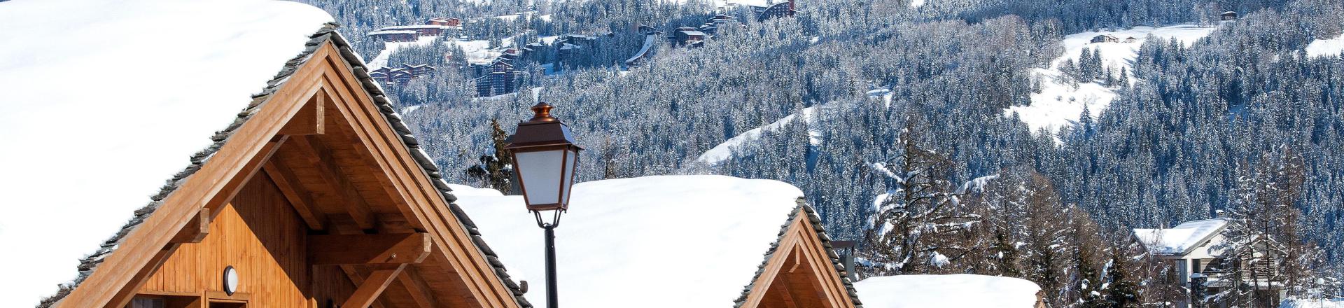 Location au ski Résidence les Chalets de Wengen - Montchavin La Plagne - Extérieur hiver