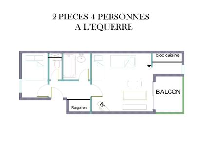Location au ski Appartement 2 pièces 4 personnes (009) - La Résidence Equerre - Montchavin La Plagne