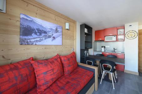 Skiverleih Résidence Backgammon - Montchavin La Plagne - Wohnzimmer