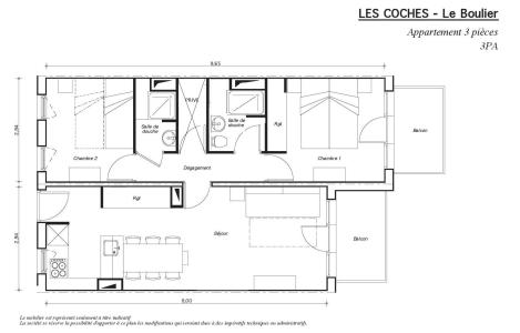 Skiverleih 3-Zimmer-Appartment für 6 Personen - Résidence le Boulier - Montchavin La Plagne