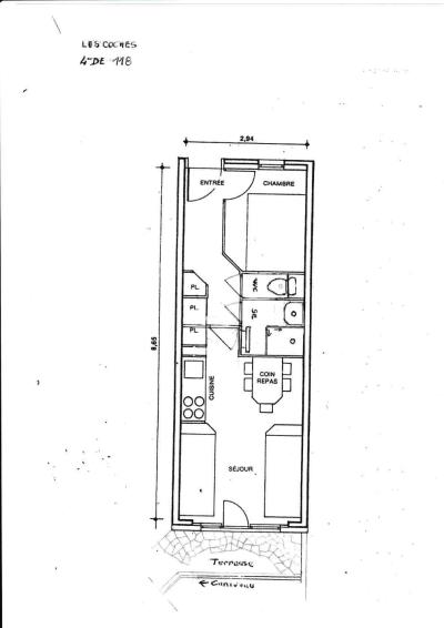 Skiverleih 2-Zimmer-Appartment für 5 Personen (118) - Résidence le Dé 4 - Montchavin La Plagne - Plan