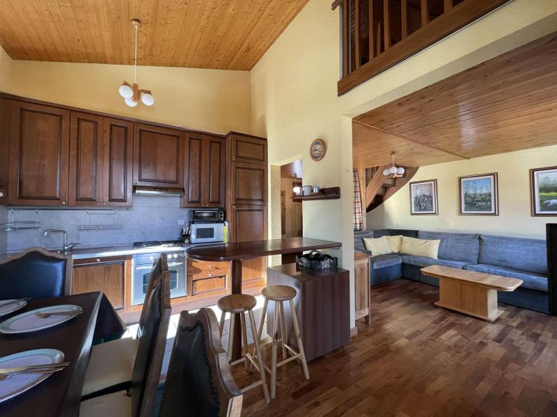 Ski verhuur Appartement 4 kamers mezzanine 8 personen (640-202) - La Résidence le Picamont - Montgenèvre - Woonkamer