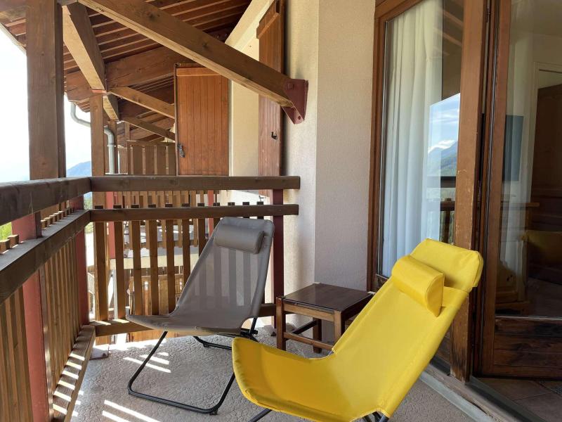 Location au ski Appartement 2 pièces coin montagne 4 personnes (630-410) - La Résidence le Plein Soleil - Montgenèvre - Balcon