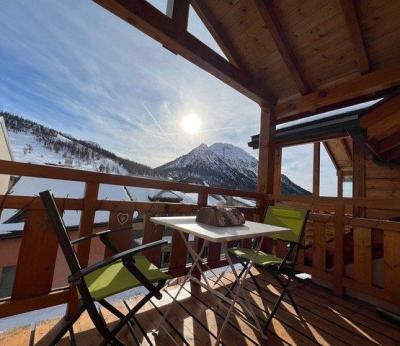 Rent in ski resort 4 room duplex apartment 6 people (201) - Granges Catharina - Montgenèvre - Terrace