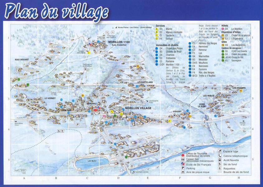 Location au ski Résidence Edelweiss - Morillon - Plan