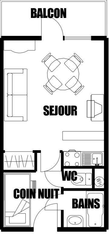 Alquiler al esquí Estudio -espacio montaña- para 4 personas (2104) - Résidence le Grand Horizon - Morillon - Plano