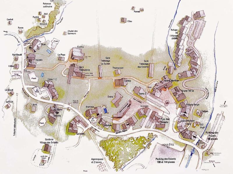 Skiverleih Résidence les Hauts des Esserts - Morillon - Plan