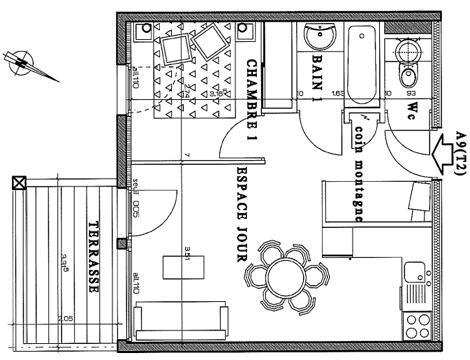 Wynajem na narty Apartament 2 pokojowy 6 osób (09) - Résidence les Jardins Alpins - Morillon - Plan