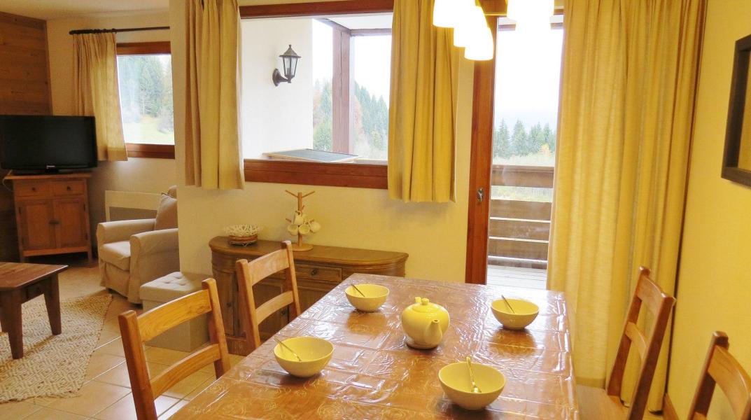 Ski verhuur Appartement 3 kamers 7 personen (B01) - Résidence les Jardins Alpins - Morillon - Woonkamer