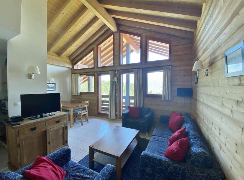 Ski verhuur Appartement 4 kamers 6 personen (B14) - Résidence les Jardins Alpins - Morillon - Woonkamer