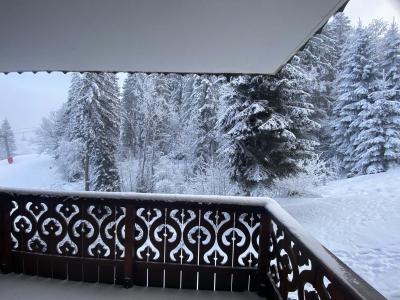 Skiverleih 3-Zimmer-Appartment für 6 Personen (G06) - Résidence Refuge de l'Alpage - Morillon - Draußen im Winter