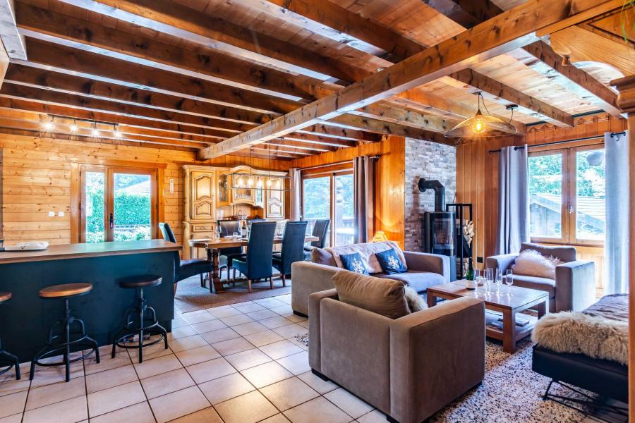 Rent in ski resort 5 room duplex chalet 11 people - Chalet Au Fil de L'Eau - Morzine - Living room