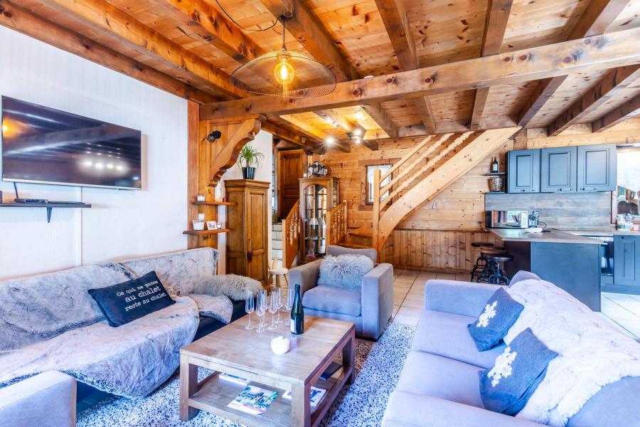 Ski verhuur Chalet duplex 5 kamers 11 personen - Chalet Au Fil de L'Eau - Morzine - Woonkamer