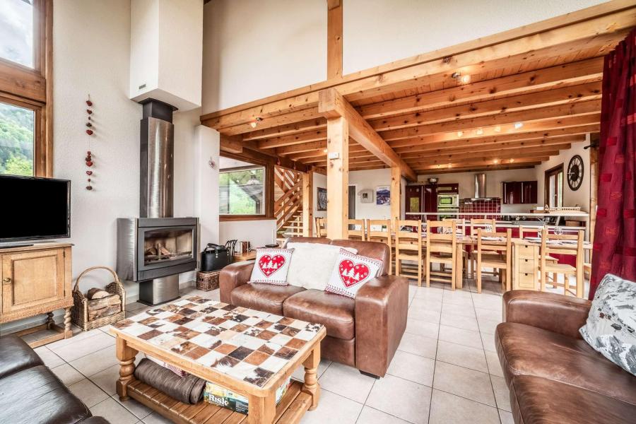 Skiverleih Triplex-Chalet 10 zimmer 17 Personnen - Chalet Beauséjour - Morzine - Wohnzimmer