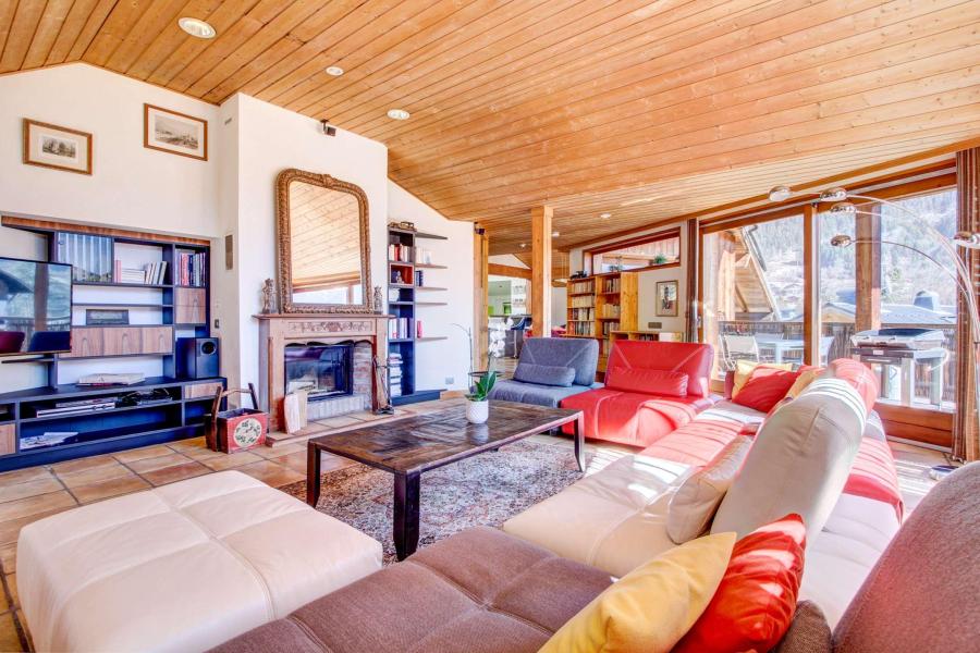 Ski verhuur Chalet 7 kamers 12 personen - Chalet le Mélèze - Morzine - Woonkamer