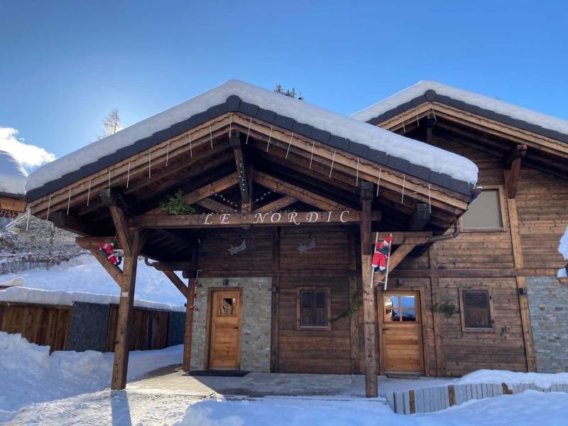Аренда на лыжном курорте Шале 5 комнат мезонинов 10 чел. - Chalet le Nordic - Morzine - зимой под открытым небом
