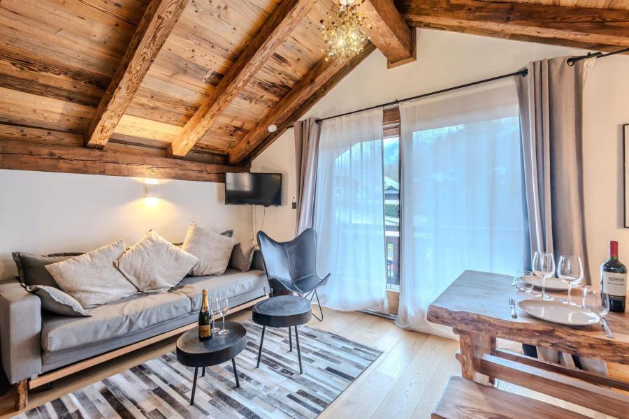 Rent in ski resort 2 room apartment 4 people - Chalet Mazot Bambi - Morzine - Living room