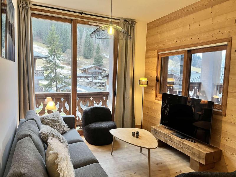 Skiverleih 4 Zimmer Maisonettewohnung für 6 Personen (C03) - Chalet Pascal - Morzine - Wohnzimmer