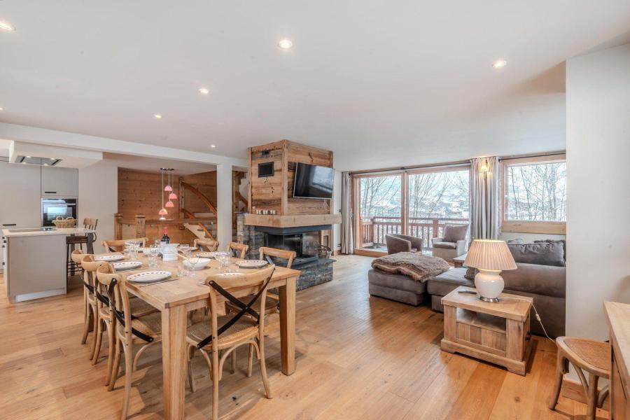 Rent in ski resort Semi-detached 5 room chalet 10 people (2) - Chalet Rosemary - Morzine - Living room