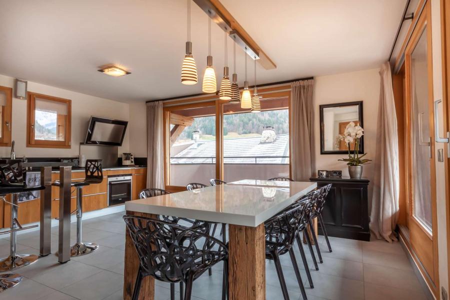 Rent in ski resort 4 room duplex apartment 7 people (5) - Maison la Faronnière - Morzine - Dining area